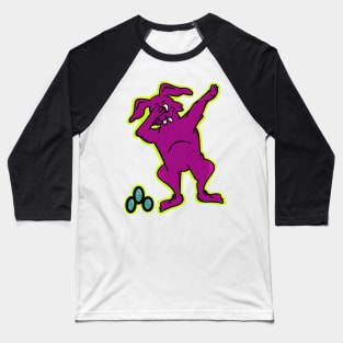 Pink Easter Bunny Dabbing Baseball T-Shirt